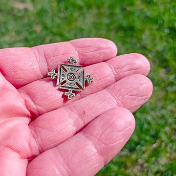 黃銅十字架項鍊吊墜，黃銅十字架項鍊吊墜，手工十字架首飾