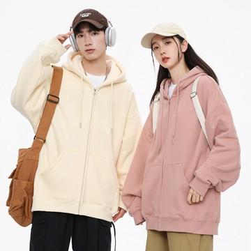 基礎款百搭寬鬆落肩連帽外套 / 兩種厚度 / 男女皆可穿 / 12色 / S到3XL【QTJBY26WK】