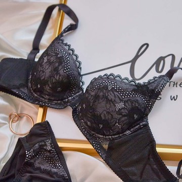 蕾黛絲-超值嚴選 如蝶翩翩內衣 B-F罩杯內衣 神秘黑