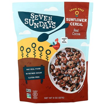 Seven Sundays, 向日葵穀物麥片，真正可可，8 盎司（227 克）