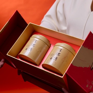 【2026新春馳光禮盒】阿里山高山金萱烏龍100g+蜜香紅烏龍100g-王德傳