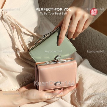 皮夾女 零錢包 卡包 女皮夾 卡包女 多卡位 大容量 新款錢包時尚簡約短款大容量三折錢包女款高級感PU錢夾