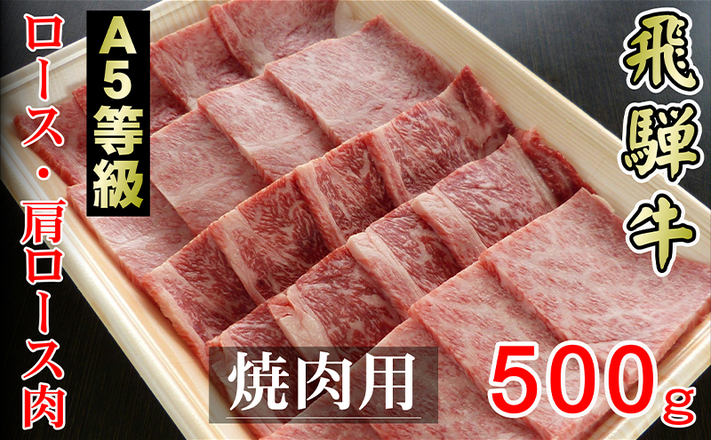 牛肉 飛騨牛 焼き肉 セット ロース 又は 肩ロース 500g 黒毛和牛 Ａ5 美味しい お肉 牛 肉 和牛 焼肉 BBQ バーベキュー 