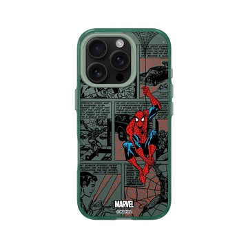 iPhone 16 Pro Clear 憂墨綠 - 迪士尼-漫威 Marvel - 蜘蛛人-漫畫風格