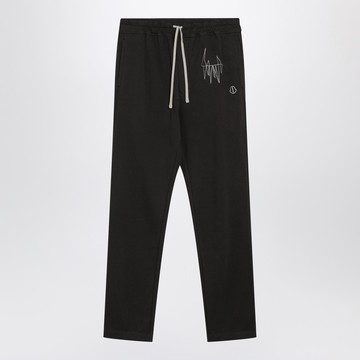 Black cotton jogging trousers