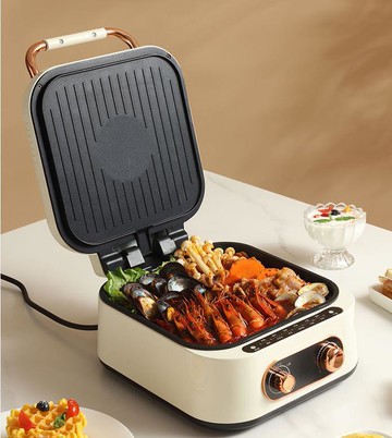 小家電110V伏電餅鐺家用多功能雙面加熱煎餅鍋薄餅機火鍋蒸鍋