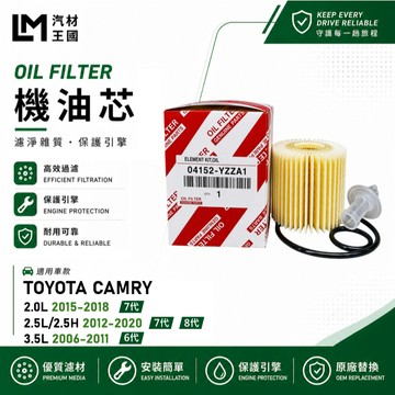 【LM汽材王國】機油芯 CAMRY 2006-2020 6代 7代 8代 2.5 3.5L 機油濾芯 TOYOTA 豐田