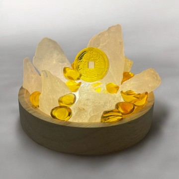 輝輝居家 USB權杖水晶花 三段變光 白光 自然光 黃光 小夜燈 水晶燈 辦公室開運 開運小物 交換禮物 贈禮 擺件