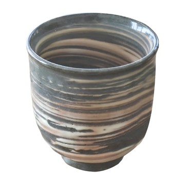 土物刷毛目湯吞 - 日本製 長: 7.8cm / 高: 8.2cm / 滿水容量: 220mL 陶瓷  1個