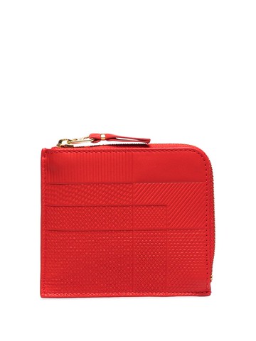 Comme Des Garçons Wallet - Intersection half-zip wallet - unisex - Leather - One Size - Red