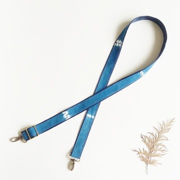 T.H.Ani 手工藍染縫染手機背帶 相機背帶 手機掛繩 包包背帶 掛繩