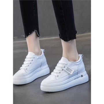 白色鞋子女小個子2024年今年流行的內增高休閑運動鞋小白鞋34碼鞋