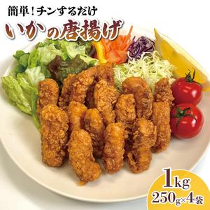 ふるさと納税 いか 唐揚げ 1kg 小分け 簡単調理 レンジ 惣菜 岩手県大船渡市