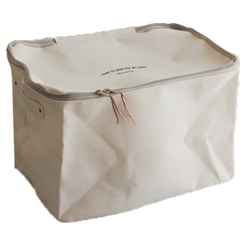 小麥購物 加厚帆布收納袋 L2255 大  米白色  1個