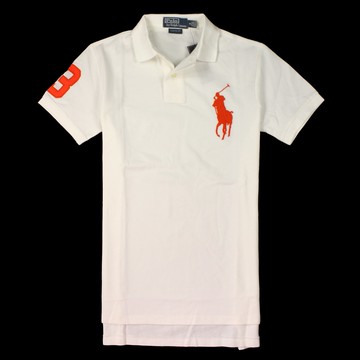 美國百分百【全新真品】Ralph Lauren Polo衫 RL 上衣 短袖 Polo 大馬 白色 網眼 素面 男 XS號 E085