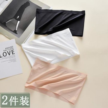 夏季白色冰絲打底防走光抹胸內搭無肩帶裹胸女一片式薄款內衣圍胸