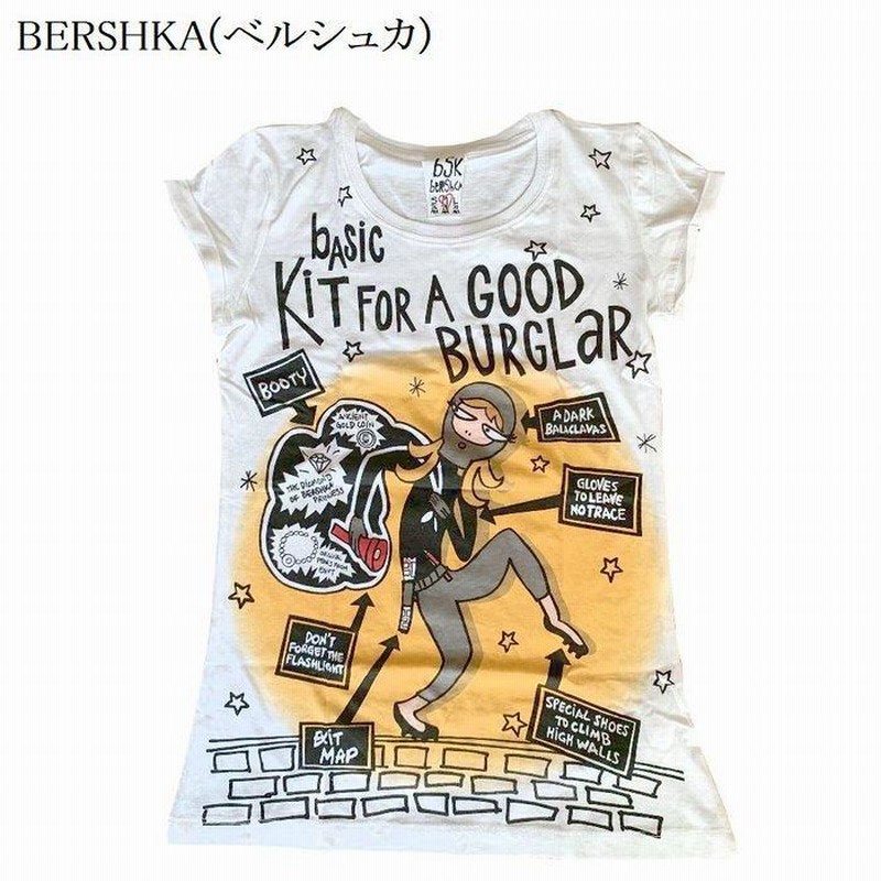 Tシャツ 半袖 レディース カットソー Bershka トップス ホワイト