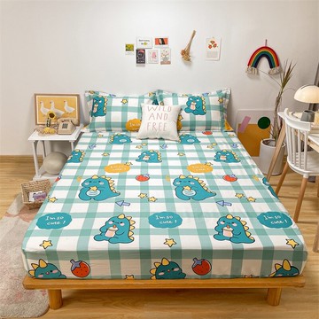 純棉床笠單件卡通全棉床罩防滑固定1.5米1.8床套防塵薄床墊保護套