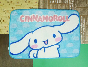 【震撼精品百貨】大耳狗 Cinnamoroll 地墊-淺藍色 震撼日式精品百貨