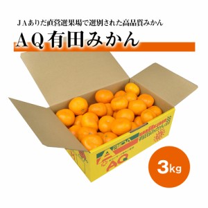 和歌山 有田AQみかん 3kg S ～ Lサイズ 有田みかん みかん 果物 フルーツ 送料無料 【お届け不可地域