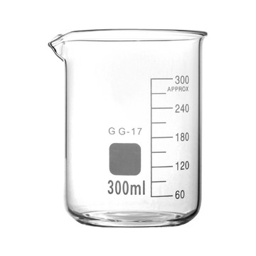 其它工具 寬口玻璃燒杯 耐熱燒杯 量杯 玻璃燒杯300ml 高型燒杯 實驗室用品 玻璃器皿 刻度燒杯 低型燒杯 550-GCL300