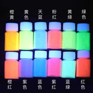 夜光粉螢光粉手工diy水晶滴膠UV膠填充資料沙亮粉發光粉