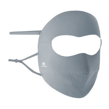 冰絲修容防曬半面罩 涼感抗UV 遮陽口罩 機車面罩 臉基尼面罩  淺灰色  1個