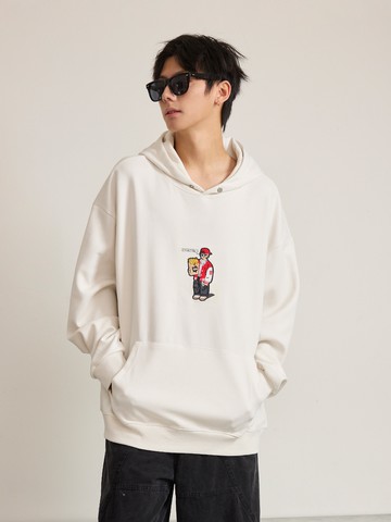 街頭薯條少年刺繡長帽T