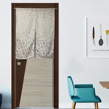 J&N 花蜜雙開式短門簾  60~90cm  淺咖色