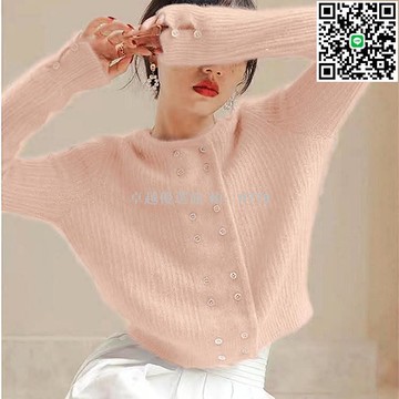 【卓越優選館】溫柔小清新 純色長袖針織開衫女 春秋新款 雙排扣圓領 軟糯毛衣外套 簡約百搭