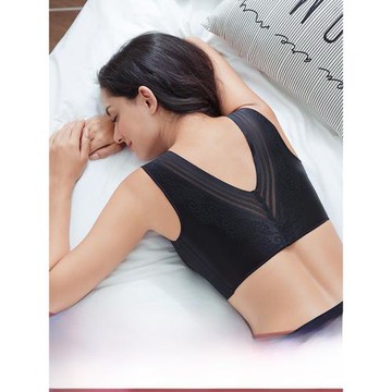 寬帶文胸加寬胸罩大碼無痕背心式美背薄款大胸內衣女無鋼圈聚攏C