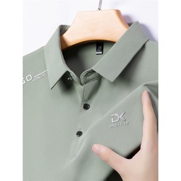 專柜剪標丨高檔外貿2025新款無痕長袖Polo男夏季新款商務彈力翻領