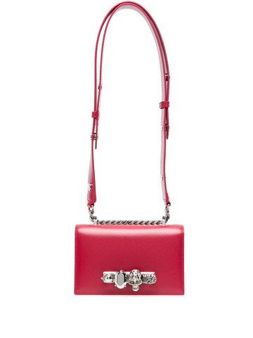 Alexander McQueen - skull-motif leather shoulder bag - women - Leather - One Size - Red