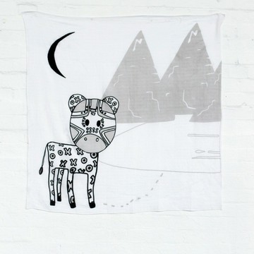 有機棉包巾 -班尼斑馬 BAM MUSLIN WRAP