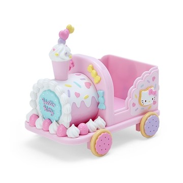 【震撼精品百貨】Hello Kitty 凱蒂貓~日本三麗鷗SANRIO KITTY火車頭造型樹脂收納盒 (甜蜜小鎮)*76521