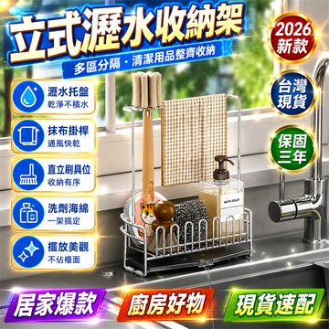 台灣出貨🚀免打孔置物架 壁掛瀝水架 廚房置物架 瀝水架 菜瓜布架 304瀝水架 抹布瀝水架 海綿架 抹布架 瀝水籃