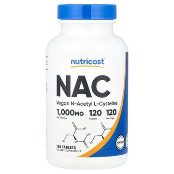 Nutricost, NAC，1,000 毫克，120 片