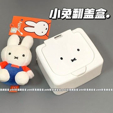 米菲翻蓋盒 收納盒🎀 小兔彈蓋收納盒桌面日系紙條棉簽 雜物盒 首飾盒 髮夾收納 飾品收納 可愛收納盒 牙線收納 禮物互換
