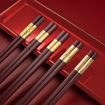 合金筷子家庭2021新款專人專用一人一筷家用高檔紅色過年春節新年