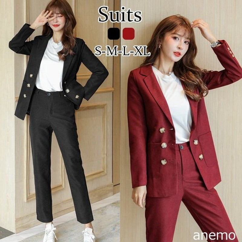 パンツスーツ レディース フォーマルスーツ ジャケット 長ズボン カジュアルスーツ 女性 10代 代 30代 40代 事務服 ビジネス 入学式 卒業式 通勤 就活 スーツ 通販 Lineポイント最大get Lineショッピング
