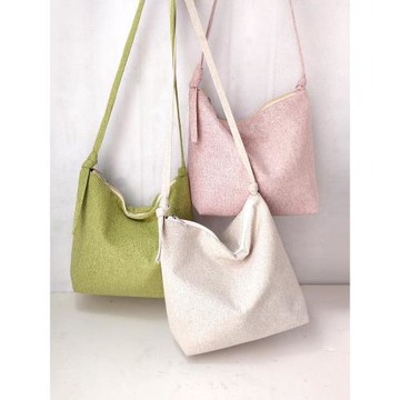 素心原創大容量女包單肩斜背文藝休閑麻質感森系旅行百搭布包