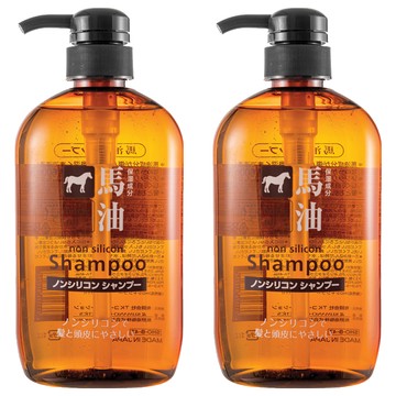 KUMANO 熊野油脂 HO馬油洗髮精 non silicon  600ml  2瓶