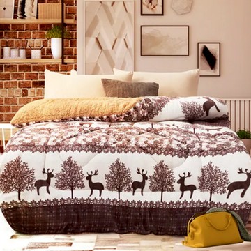 J-bedtime 床寢時光 抗靜電法蘭絨被套床包組  被套 + 床包 + 枕套2個  雙人  聖誕節