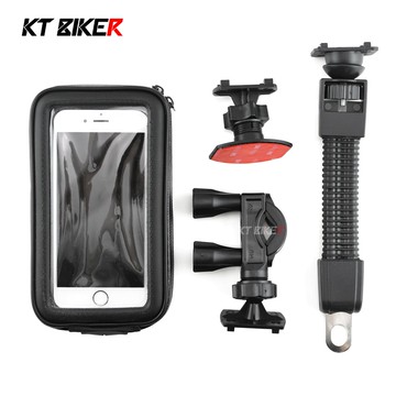 【KT BIKER】防潑水手機架 摩托車 防潑水 手機架 機車 防水包 可觸碰 手機支架