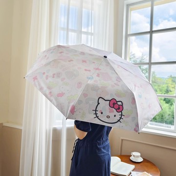 晴雨傘🎀 KT貓晴雨兩用折疊傘hellokitty凱蒂黑膠防紫外線防曬太陽傘全自動