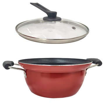 FREIZ 和平鍋 適用IH爐 兼容尼科米納雙柄壺 24cm，雙耳湯鍋燉鍋  RB-1697  1個