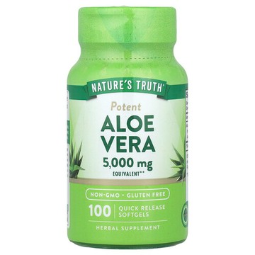 Nature's Truth, 蘆薈，5000 毫克，100 粒速釋軟膠囊