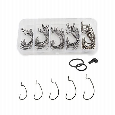 Dukes ワーム フック オフセット 針 ブラックバス アジング メバリング ロックフィッシュ オフセットフック 5種50本 ワームセット 通販 Lineポイント最大get Lineショッピング