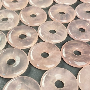 【晶星】  天然星光粉晶平安扣 粉晶 星光粉 手作 水晶 天然水晶 平安扣 開運 開運小物 招財 招桃花 飾品 diy