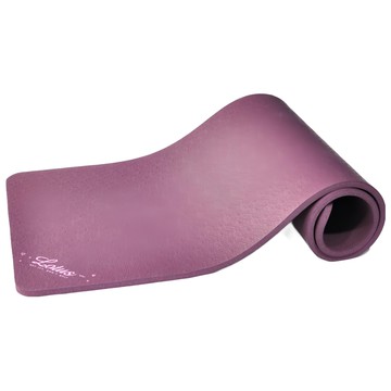 LOTUS 雙面壓紋無毒NBR瑜珈健身墊  頂級環保原料 雙面可用 15mm  183 x 61cm  絲絨莓果  1個